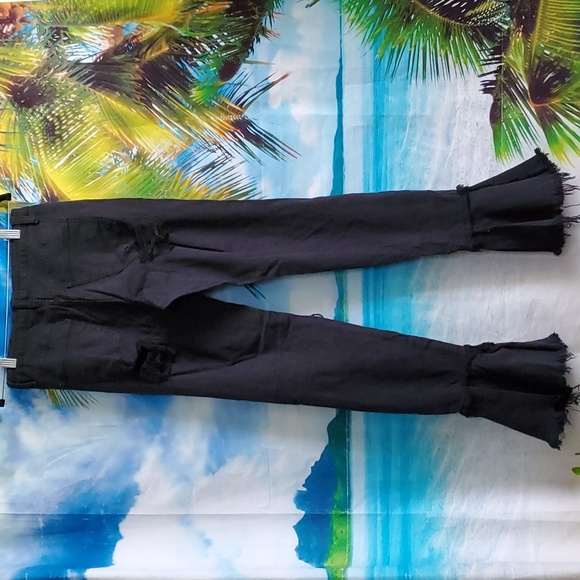 APHRODITE women's high waist distressed flare denim size 13 (31) - Picture 5 of 7